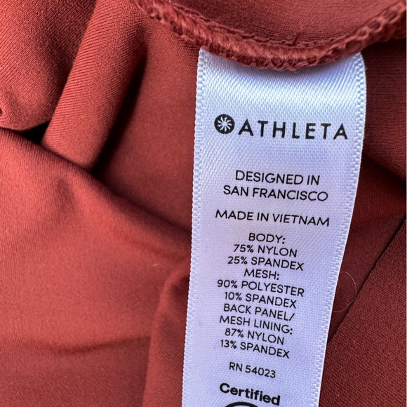 Athleta Hyper Focused Dress Size Small Criss Cross Back Burnt Orange Rust - Picture 5 of 6